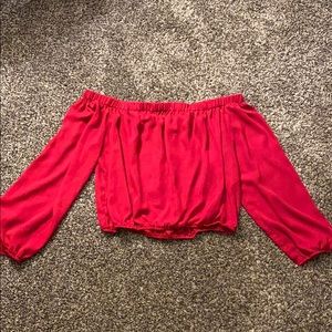 Charlotte Russe red off the shoulder top